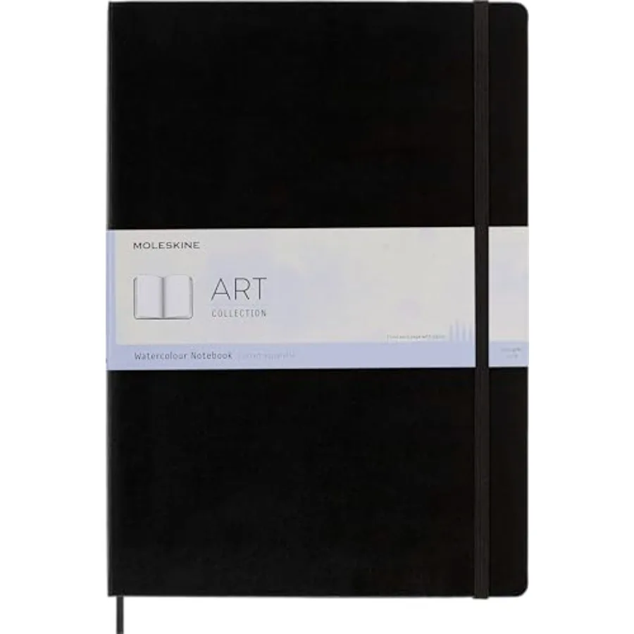 

Альбом для акварели с твердой обложкой, формат А3 (11,75 x 16,5 дюймов), чистые/пустые листы, черный, 60 страниц