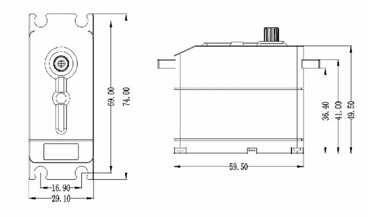 FEETECH FT6560M 60kg Powerful Servo Motor Essential Part for Boys' RC Car Robot Quadcopter Helicopter Versatile 50kg Metal Rotor