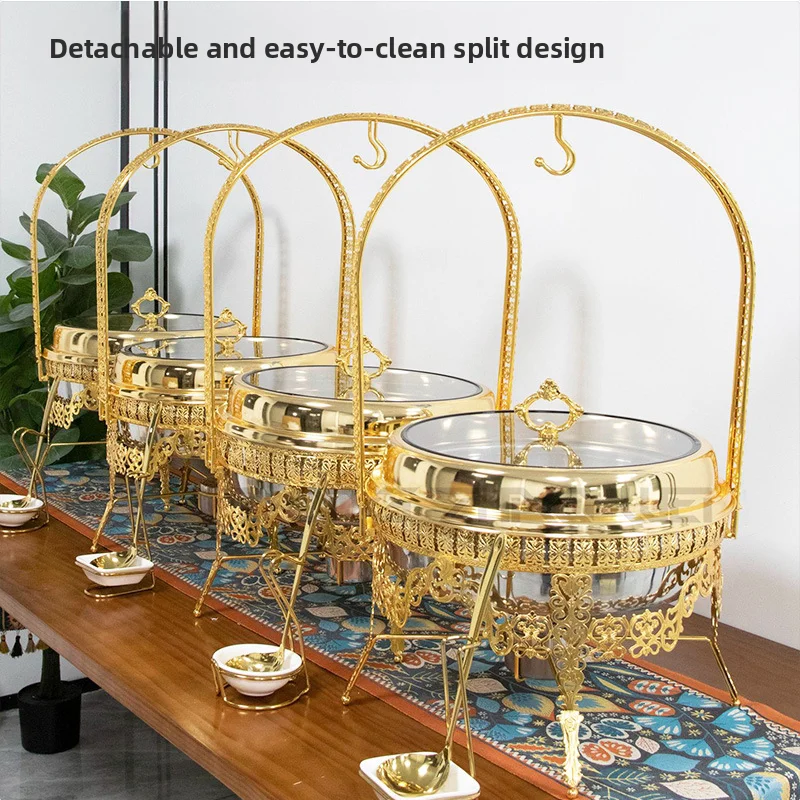 Gold Butterfly Buffet Chafing Dish Set Food Warmer Hotel Restaurant Serving