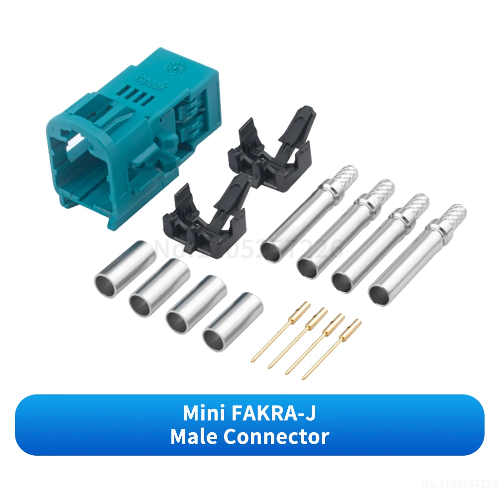 Rosen Version Mini Mini FAKRA Vier-in-Eins-Stecker-Buchse mit vier Kammern MINI Fakra Anschlusskopf (1 Stück) – Detail 6