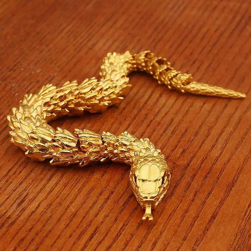 

Lucky Gold Snake Ornaments Feng Shui Decors Chinese Zodiac Desktop Decorations Good Fortune Xmas New Year Birthday Gifts Figurer