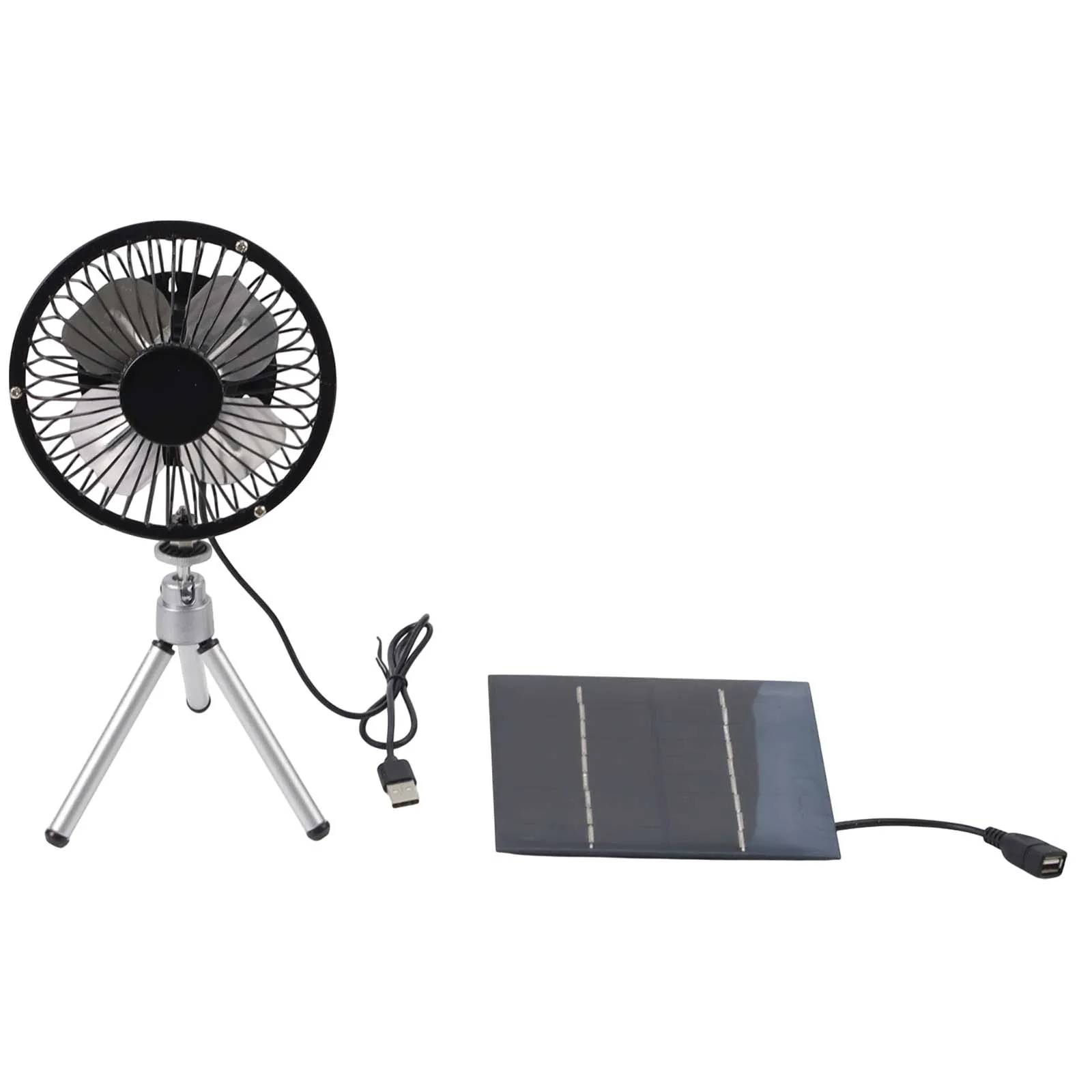 Camping Fan Dual Powered Fan Adjustable Telescopic Stand Fan Camping Fan Adjustable Stand Aluminum Alloy Tripod