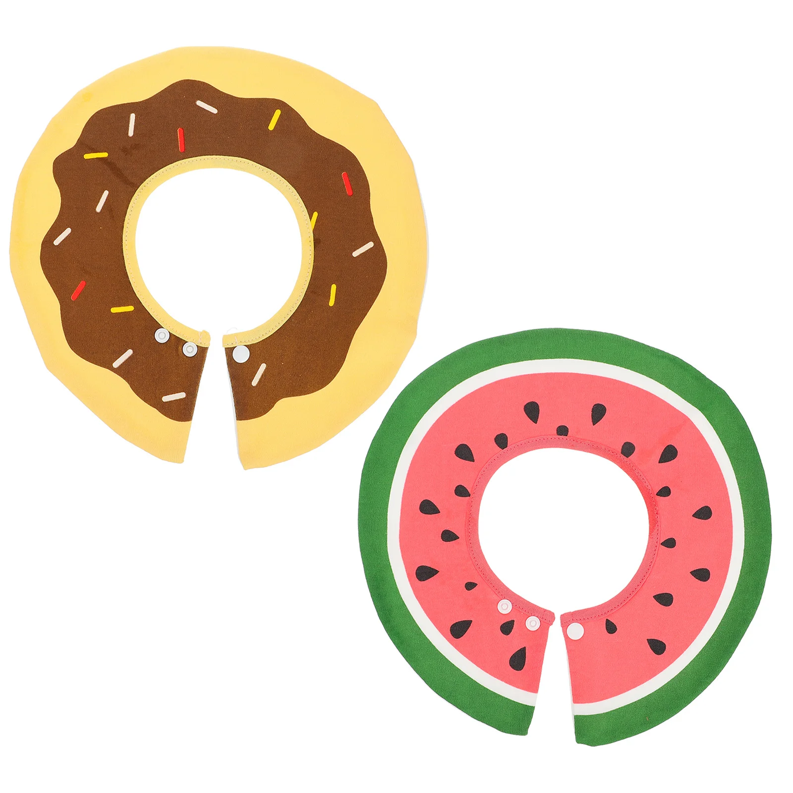 

2pcs Cotton Round Rotating Round Teething 360-Degree Bibs Baby Supplies Bibs Infant Feeding Apron Baby Supplies