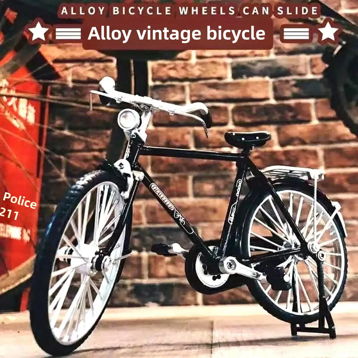 1pcs/bag fun popular DIY alloy simulation bicycle 51pcs parts set to make DIY desktop decoration gift box