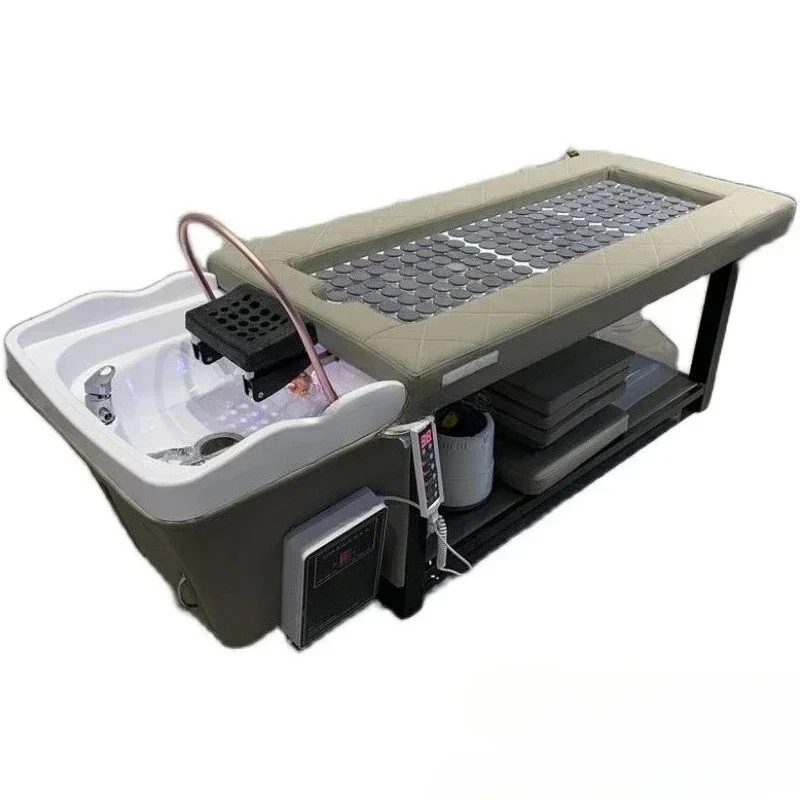 

New Beauty and Hairdressing Shampoo Chair Water Circulation Head Therapy Bed Fumigation Moxibustion Thai Bed
