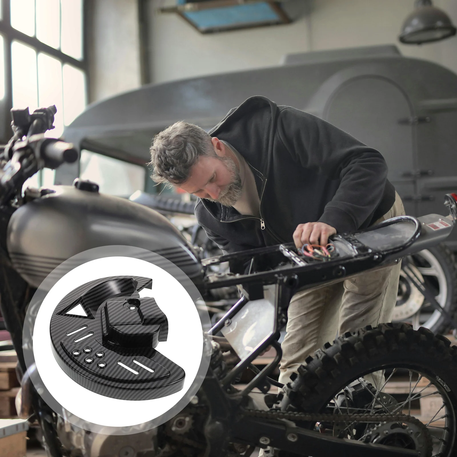 

Motorcycle Brake Disc Cover Abs Protector Easy Install For Nmax155 Dust Guard Rear Disc Brake Shield Rotor Protective