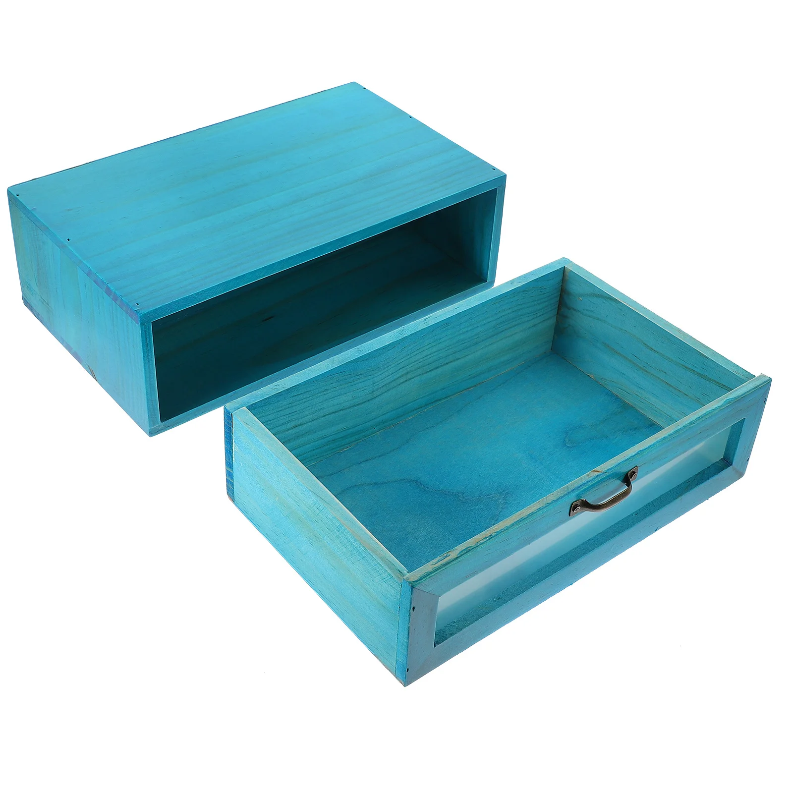

1pc Vintage Drawer Box Wooden Desktop Organizer Storage Cabinet For Jewelry Makeup Sundries Drawer Type Storage Container Wood