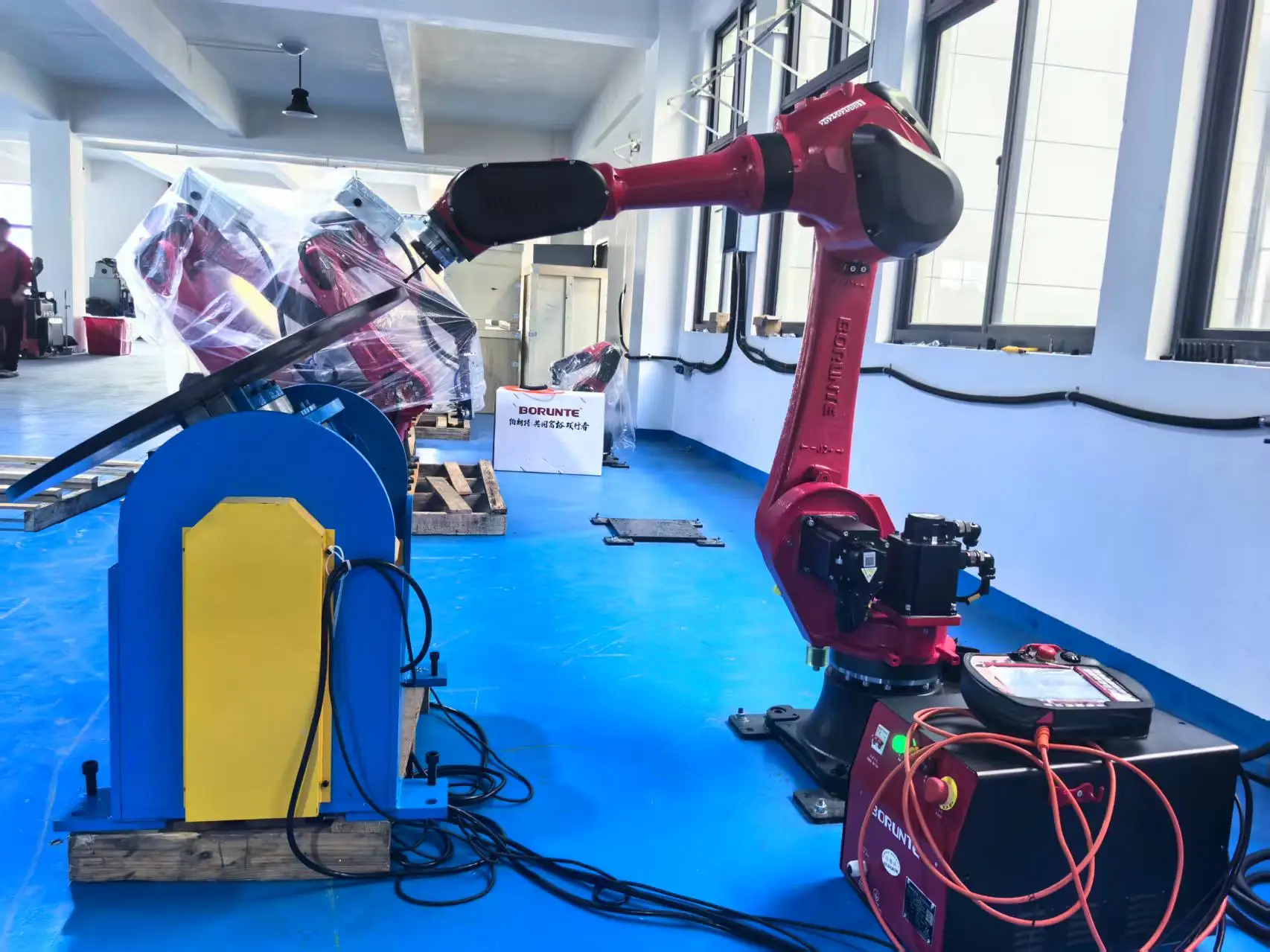 Dual-Axis Articulated Robot Welding Positioner with PLC & Motor Core Components