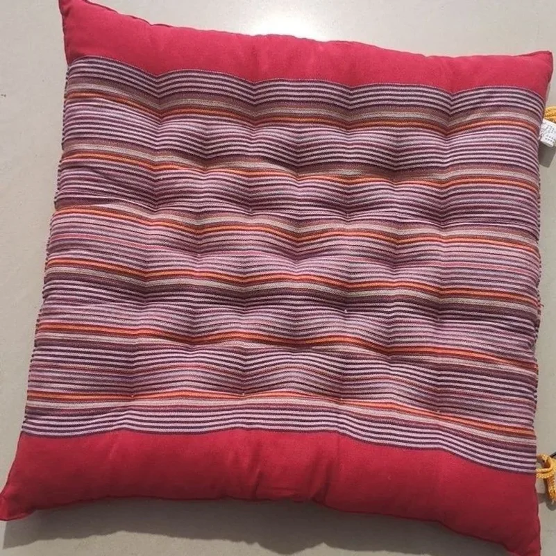 Thick Cotton Seat Cushion with Coarse Fabric Square Chair Pad for Dining/Office/Sofa/Car 45*45cm Chair Cushion Decoration Maison