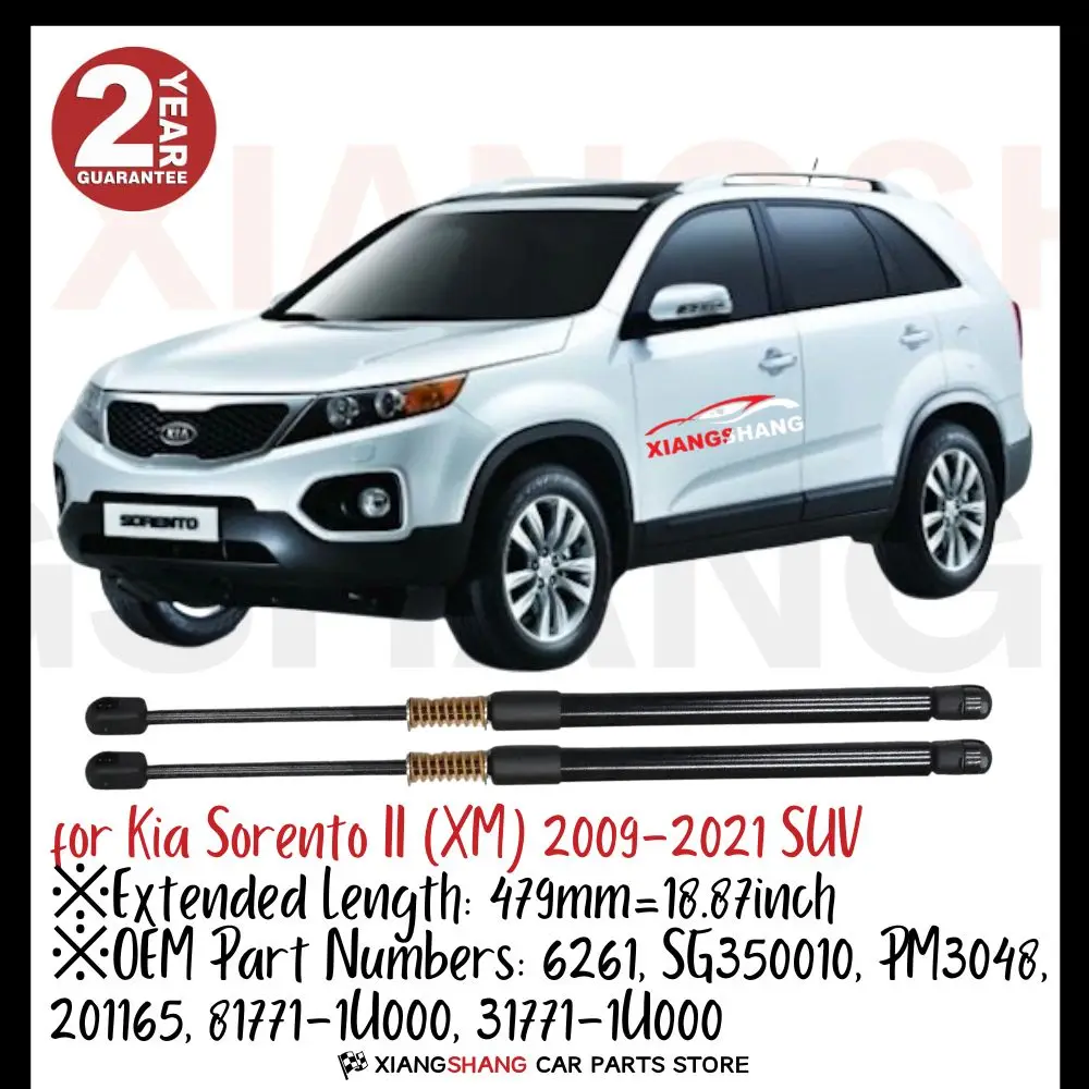 

2pcs Rear Tailgate Damper for Kia Sorento II (XM) 2009-2021 SUV WITH SPRING Trunk Boot Gas Charged Gas Struts