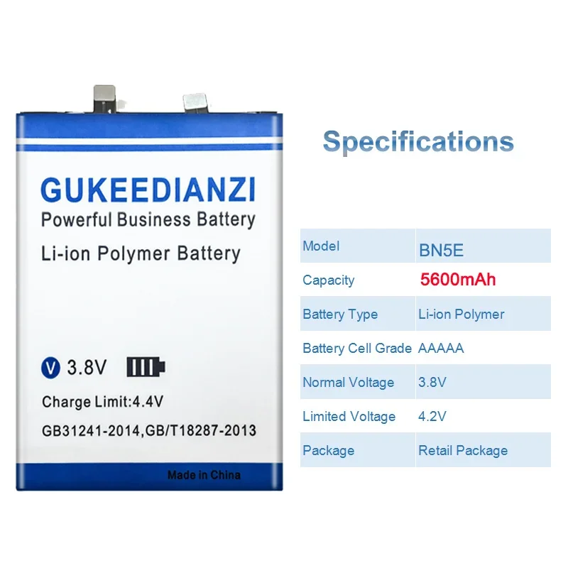 BN5E Mobile Phone Battery For Xiaomi Redmi Note 11E Pro / POCO X4 Pro 5G 5600mAh High Capacity