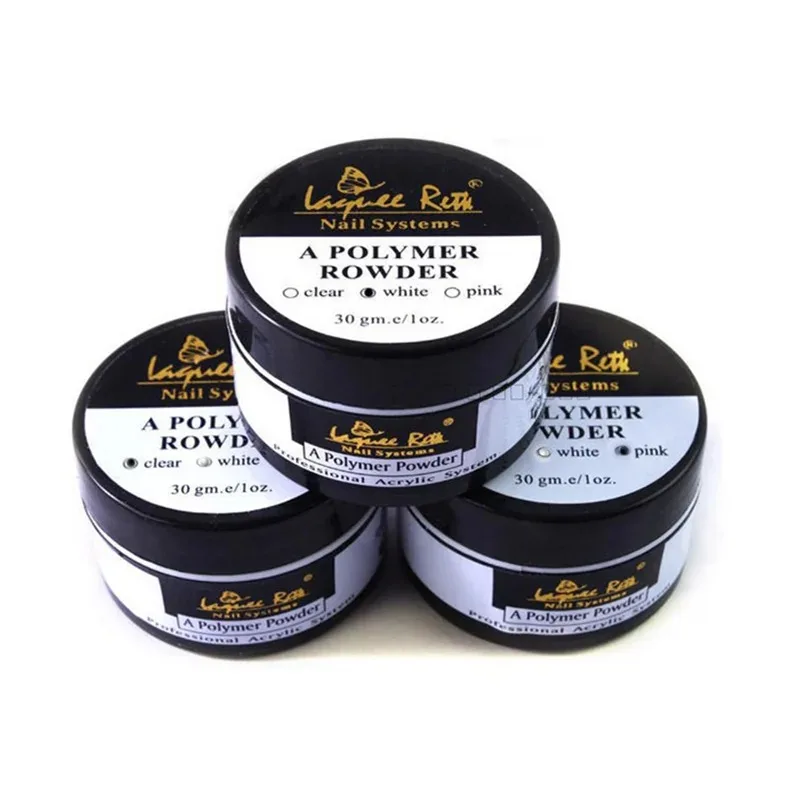 1 pc Pink White Clear Color Nail Carved Acrylic Powder Crystal Powder  Polymer Powder 3D Nail Art Design Decoration Tool