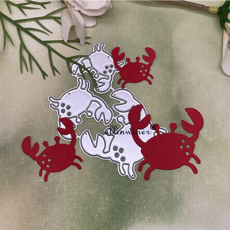 3Pcs Crab decoration Metal Cutting Dies Stencils For DIY Scrapbooking Decorative Embossing Handcraft Die Cutting Template