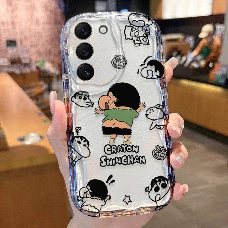 C-Crayon S-ShinChan Hülle für Samsung Galaxy S25 S24 S23 S22 S21 Ultra Plus S20 FE A73 A72 A71 A56 A55 A54 5G A52 A52S 4G Abdeckung