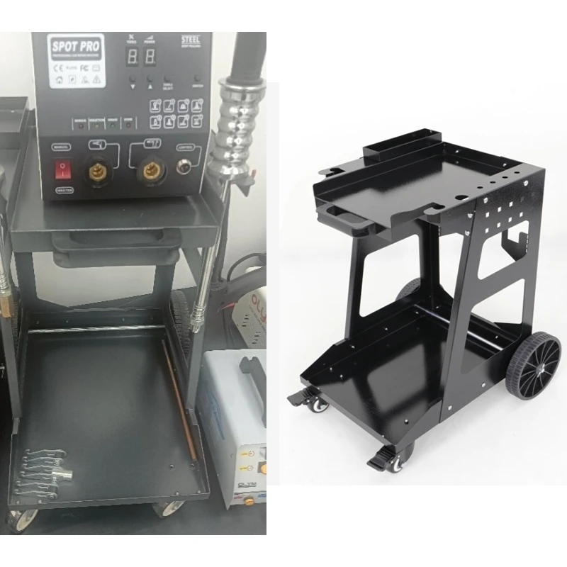 

4-Wheel Welding Machine Tool Trolley with Handle ,Sheet Metal Repair Tool Cart, Auto Repair Workshop Multi-layer Toolbox