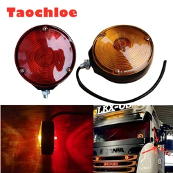 Trailer Truck Lorry Earring Red Amber Mirror Side Marker Lamp with bulbs 24V For Volvo Truck For Scania Truck For Benz truck E11