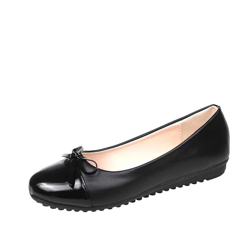 2026 New Fashion Ballerina Shoes Women's Flat Comfort Non-slip Loafers Leather Flats Elegant Bowknot Women's Single Shoes 35-43 - view 2