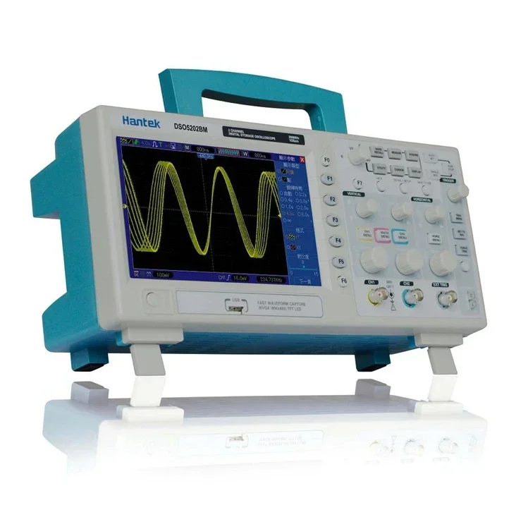 

Hantek DSO5102BM, 100 МГц, двойной 2-канальный аналоговый цифровой осциллограф, глубина памяти 2 МБ, 1 Гвыб./с, 7 дюймов, TFT ЖК-дисплей, высокое разрешение