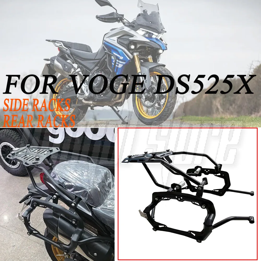 

For Loncin DS525X VOGE DS525X Motorcycle Pannier Racks Frame Saddlebag Side Bracket Top Box Rack Valico Side Luggage Rack Set