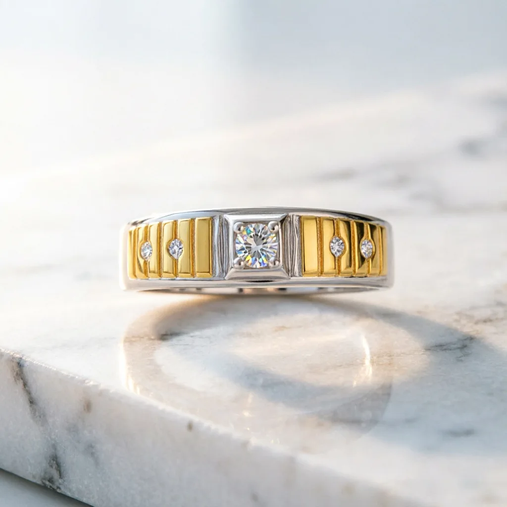 Hot selling fashion 100% S925 pure silver moissanite diamond ring with a niche design and versatile ring for wedding jewelry