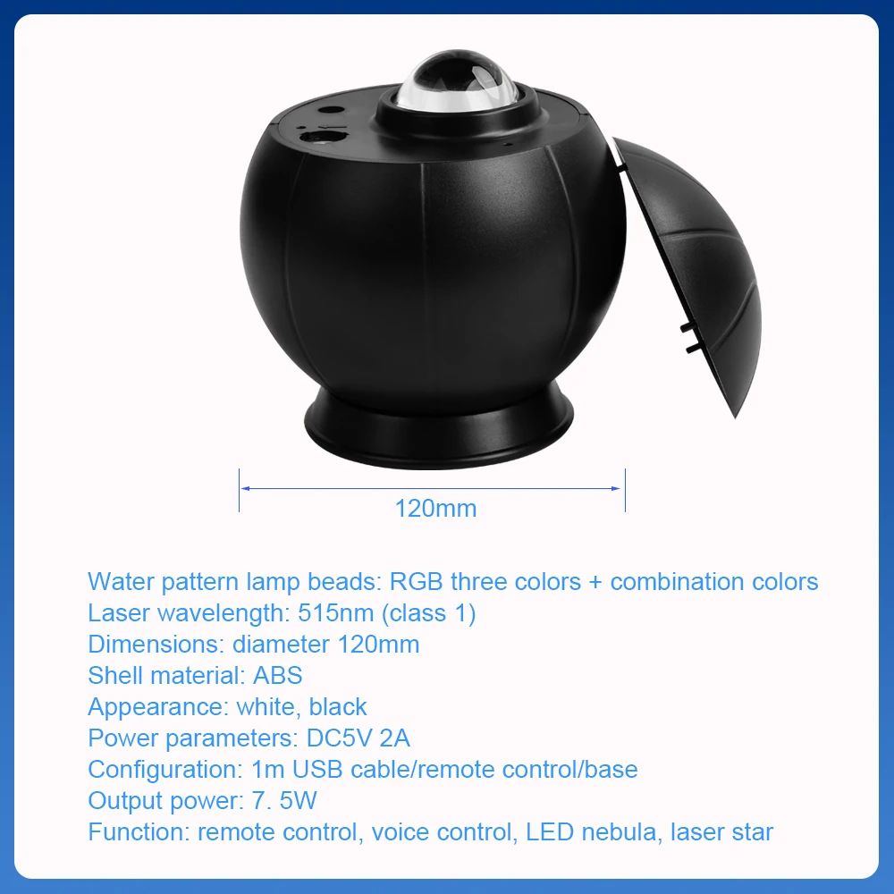 LED Star Galaxy Starry Sky Projector Night Light Built-in Bluetooth-Speaker for Home Bedroom Decoration Child Kids Present