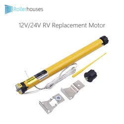 AM25DC 24V/12V Mechanical Limit Tubular Roller Blind Motor, Replace EL-4280P, Wired for Motorized RV Shade, Roller Shades