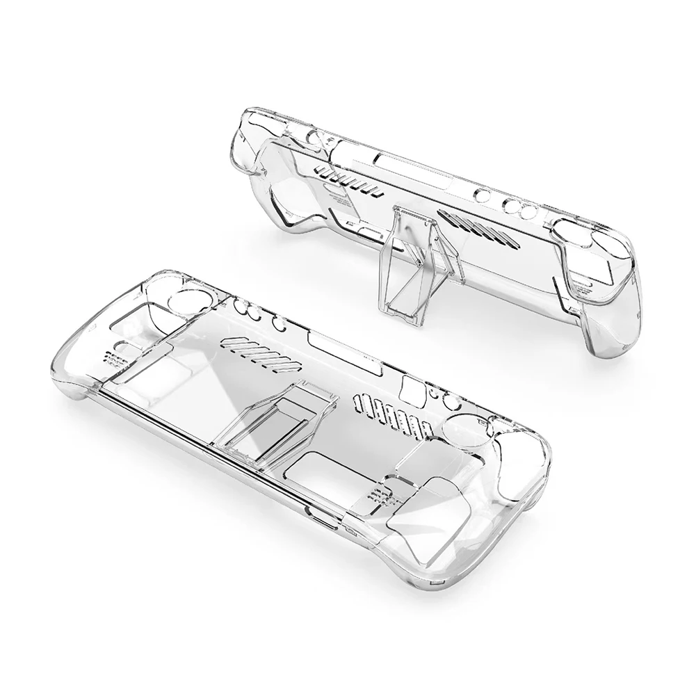Transparent Crystal Clear Protective Cover Accessories Protective Cover Shell Replacement Detachable with Support for Steam Deck