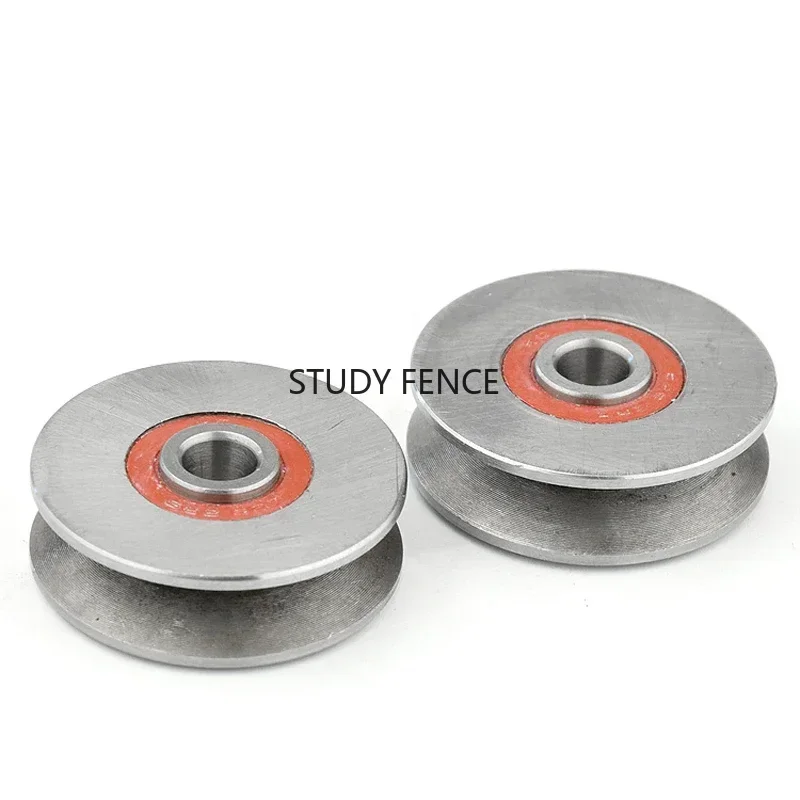 2pcs/lot V-shaped Metal Bearing Wheel, Wire Rope Groove Wheel, Metal V-shaped Guide Wheel, Household Hardware Accessories