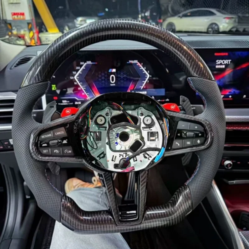 Car Steering Wheel Carbon Fiber Leather For BMW G30 G32 G36 G01 G02 G04 G05 G08 G80 G20 G22 G29 Steering Wheel Car Accessories