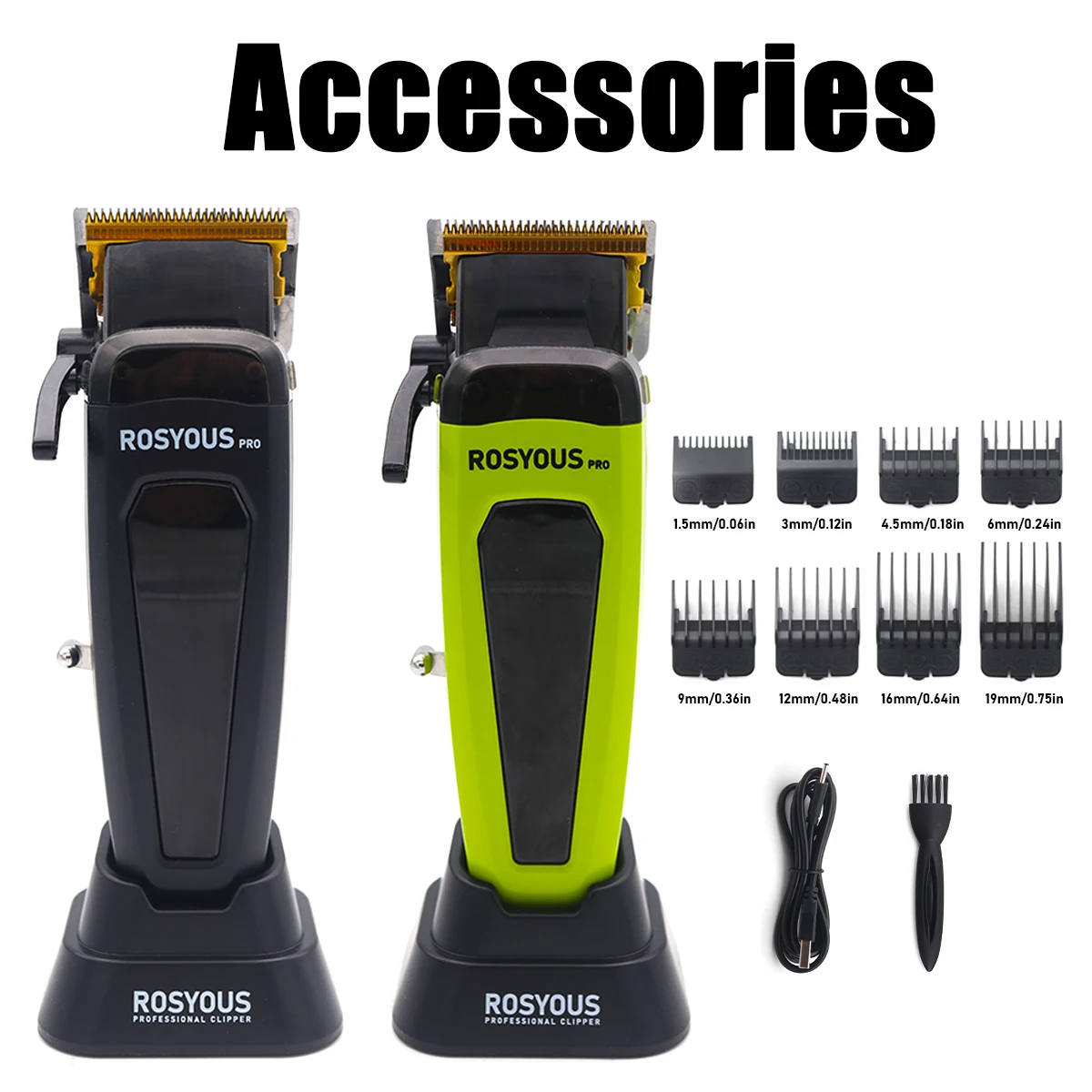 Professional 106 2025 New Hair Clipper 7500RPM 5 lengths Control Hair Salon Trimmer DLC Blade with Charging Base Barber