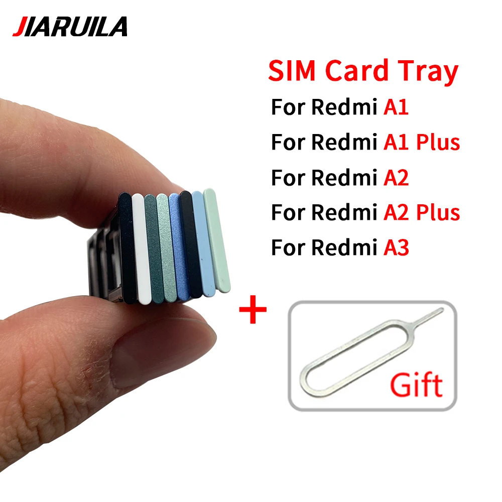 

10Pcs/Lot Reliable quality For Xiaomi Redmi A1 A2 Plus A3 SIM Card Tray Slot Holder Adapter Accessories