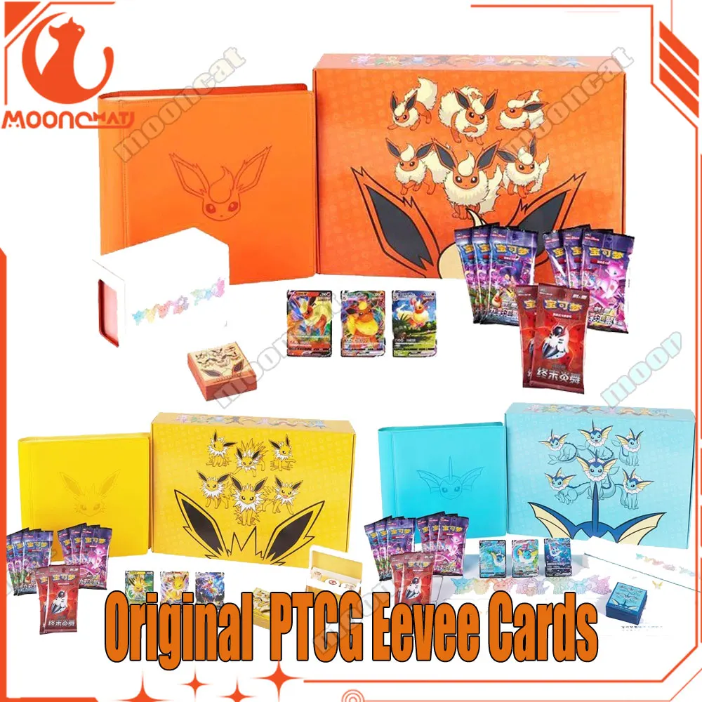 

Original PTCG Eevee Cards Collection Simplified 6.0 Advanced PTCG Special Chinese Edition Custom Set Customized Box Gift