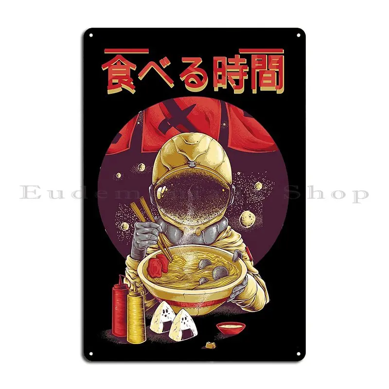 Ramen Astronaut Vintage Kawaii Otaku Japanese Noodles Metal Plaque Poster Club Pub Designs Wall Custom Garage Tin Sign Poster