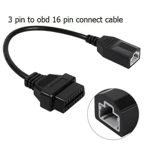 Obdtool для Honda 3-контактный/5-контактный на 16-контактный OBD2 автомобильный диагностический адаптер «папа/мама» соединительный кабель