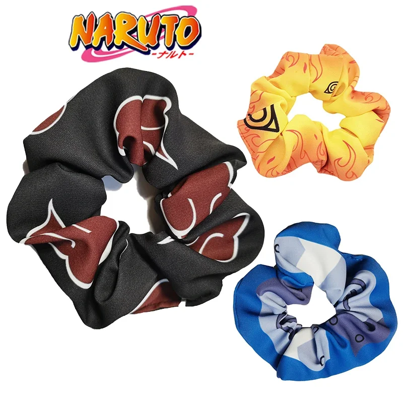 Cintas elásticas para el pelo de Naruto, lazo de goma para el pelo de nube roja, adornos para niñas, Anillo para el pelo resistente, joyería para disfraz, accesorios de regalos para mujeres