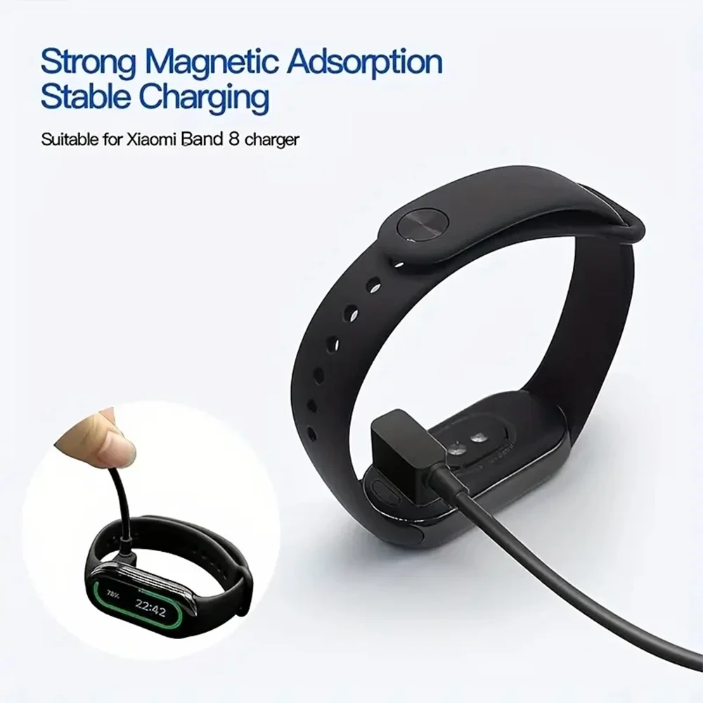 Magnetic USB Charging Cable For Xiaomi Mi Band 8 Redmi Band 2 Bracelet 1m Magnet Charger Adapter For Miband 8 Fast Charging Cord