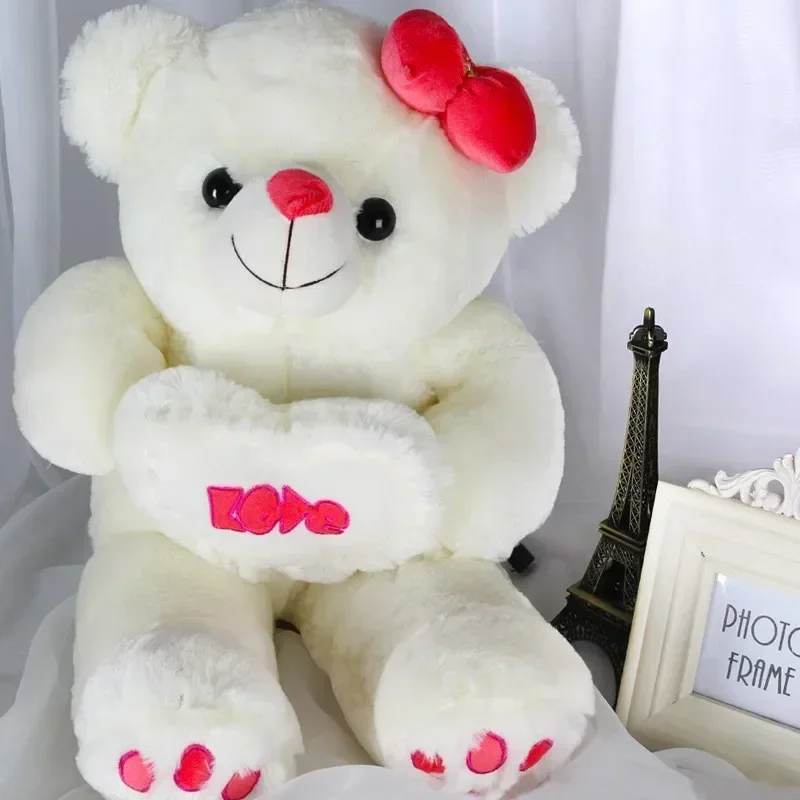 80cm Light Soft Stuffed animals Bluetooth Music Glow Teddy Hug Bear Pillow Doll children Birthday Christmas Gift