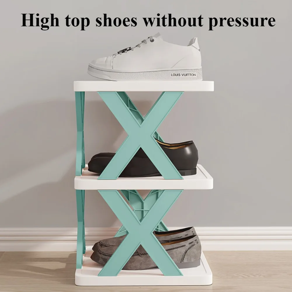 Diy Shoe Rack Multi-Layer Narrow Door Small Gap Shoes Shelf Stackable Space Saving Detachable Multi-functional Shoe Storage Rack