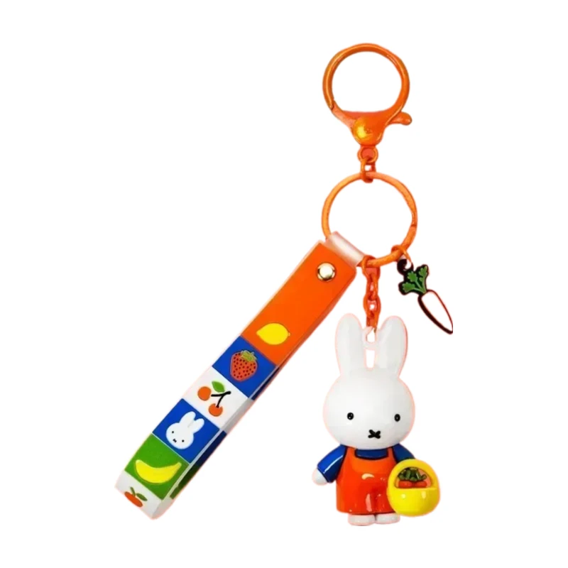 كارتون أنيمي جميل Kawaii مينيسو دمية على شكل أرنب الأصالة السيارات المفاتيح المدرسية قلادة عشاق الهدايا الصغيرة البلاستيكية #1