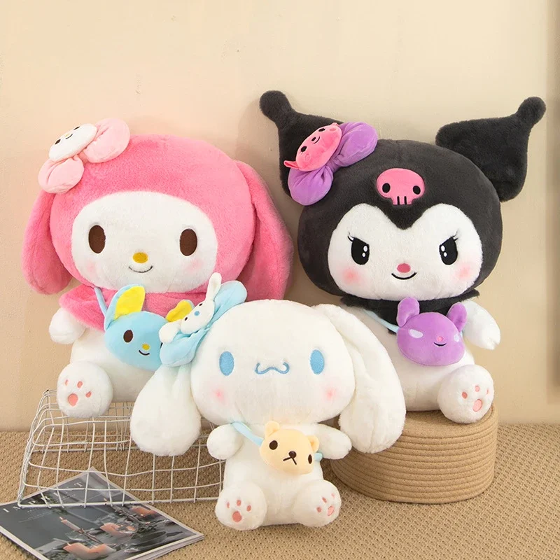 40/50cm Sanrio Kuromi My Melody Cinnamoroll Big Plush Dolls Kawaii Soft Stuffed Pillow Anime Figure Cartoon Decor Kids Toys Gift