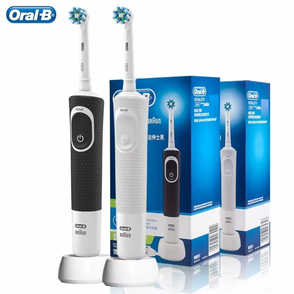 Oral B D100 2D Vitality cepillo de dientes eléctrico temporizador 7600Rpm rotación limpieza profunda y blanqueamiento de dientes cepillo de dientes recargable