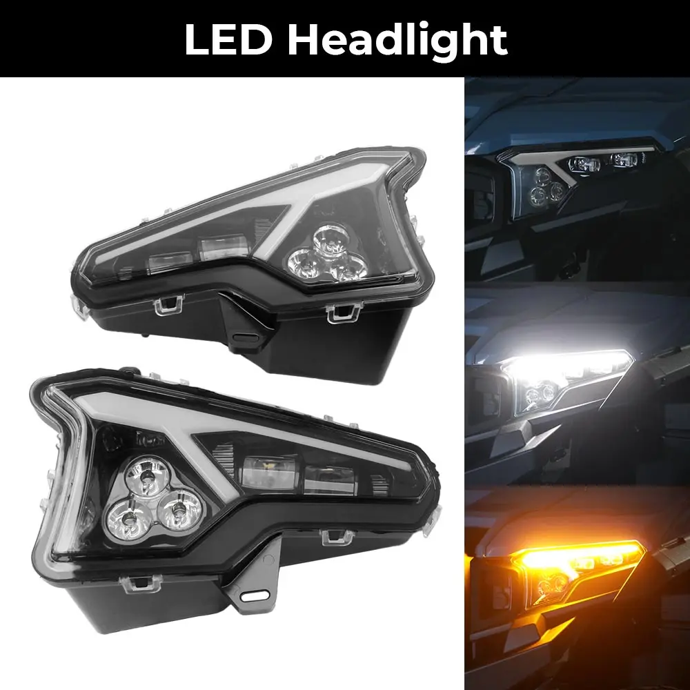 1 Pair UTV/ATV Accessories Front LED Headlight Fit For Polaris XPEDITION XP NorthStar 2024 2025 2026 #2416620 & 2416621