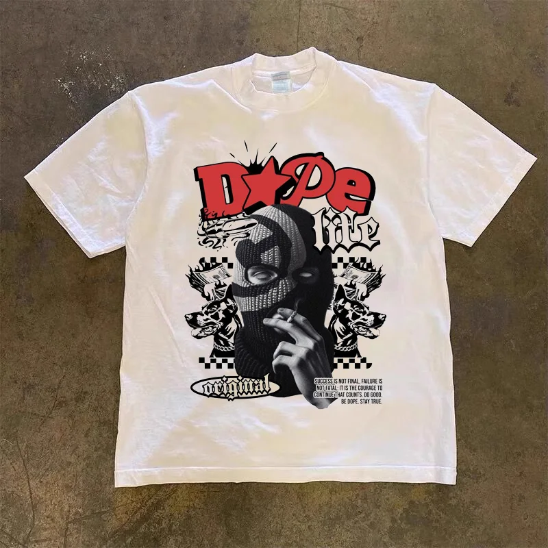

American Fashionable Loose Street brother Retro Creative Printed T-shirts men women short sleeves y2k top oversized t shirt