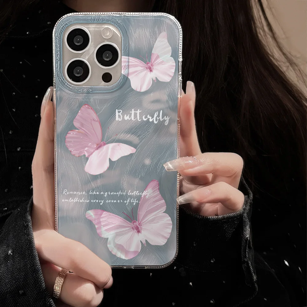 Butterfly Laser Phone Case For Samsung A55 A54 A53 A52 A33 A35 A34 5g S24 S23 S22 Ultra S23 FE A14 A13 A15 A05 A12 A25 A24 A32