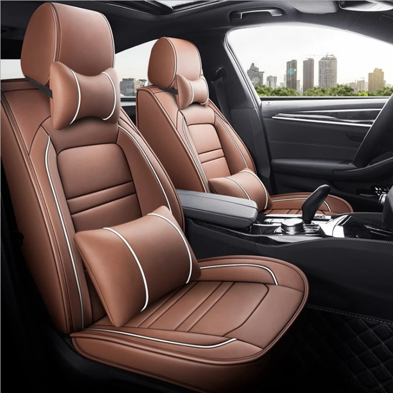 Leather Car Seat Cover For JAGUAR E-PACE F-PACE F-Type XE XF XFR I-PACE S-Type XJ6 XJ8 XJL Accessories