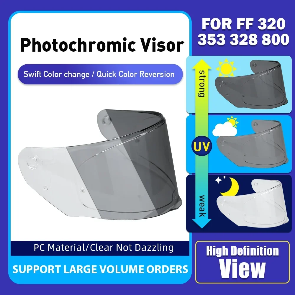 Photochromic Visor Need Viewer for Stinger Sample FF320 353 328 800 Electroplated Lenses Plated Helmet Glass