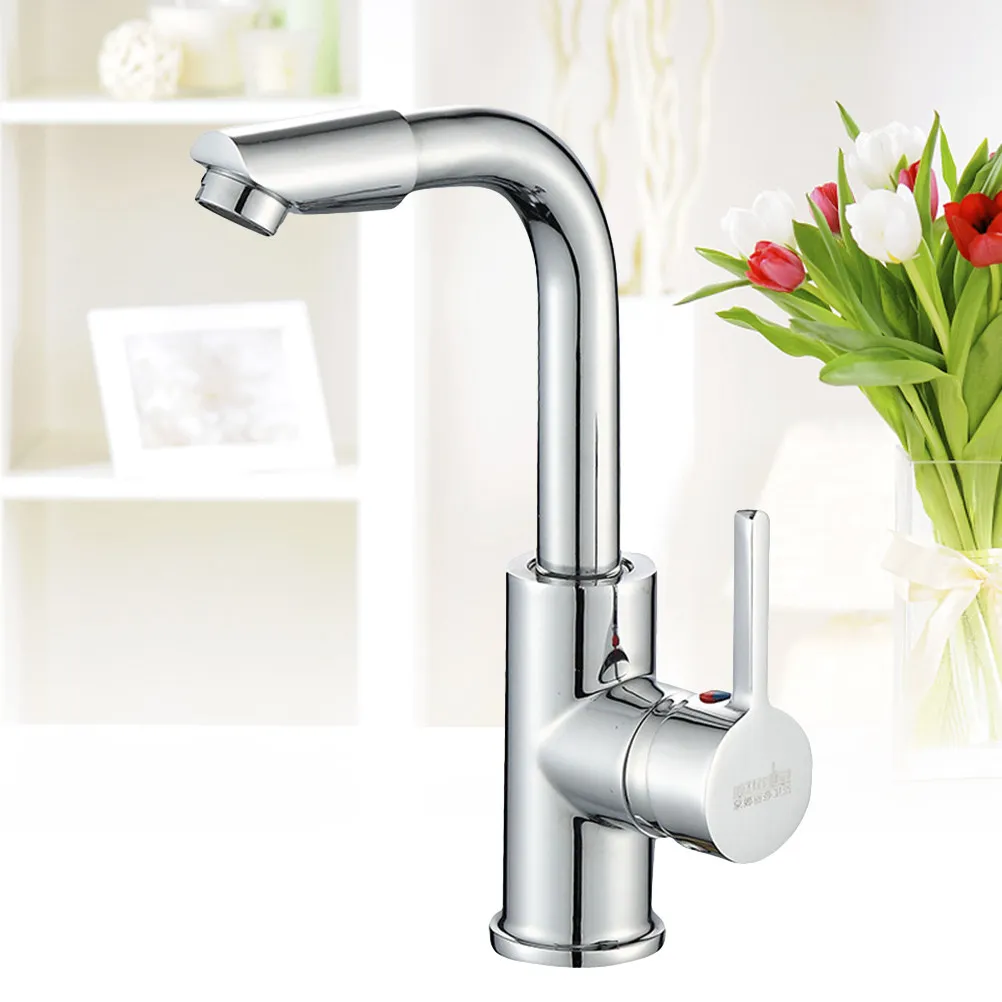 

Вращающийся на 360 градусов кухонный смеситель из цинкового сплава без свинца с керамическим диском, без капель, для раковины в ванной комнате