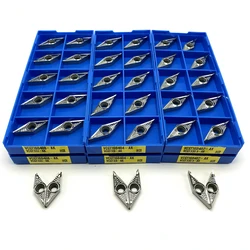 Herramienta de torneado interno, insertos de aluminio CNC, corte de cobre, aluminio y madera, VCGT160402, VCGT160404, VCGT160408-AK H01