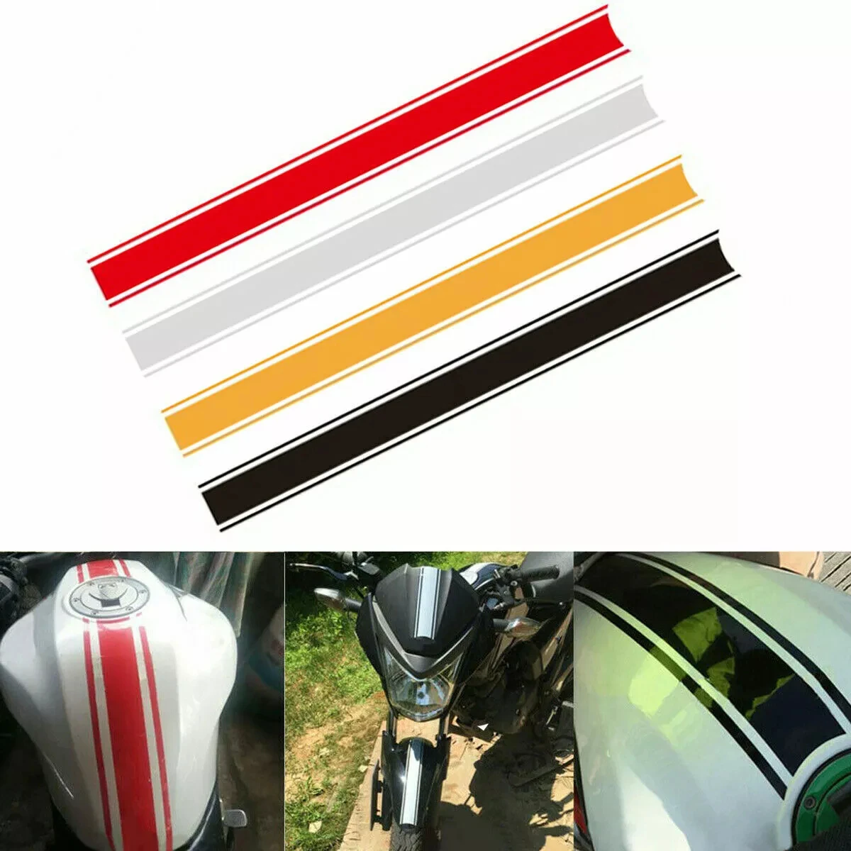 

50cm Motorcycle Sticker Wheel on Fender Waterproof Safety Warning Arrow Tape Car Decal Sticker Motorbike Decoration Accessories