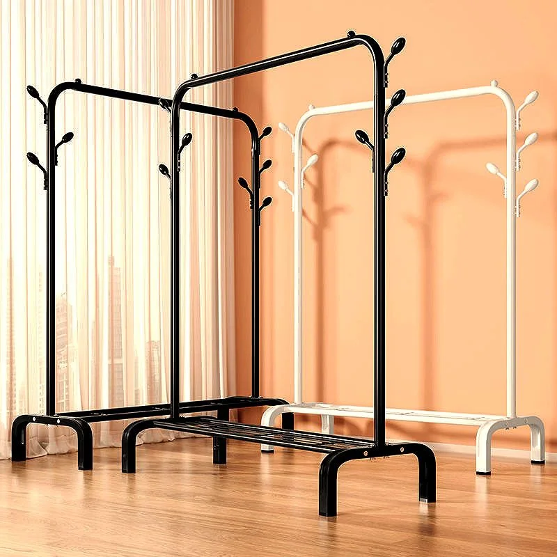 Modern Metal Detachable Coat Rack Standing Place Saving Nordic Pole Clothes Hanger Wheels Balcony Kledingrek Home Eccessories